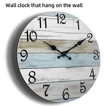 CHYLIN Wall Clock 14 Inch Silent Non Ticking Rustic Clock for Any Room