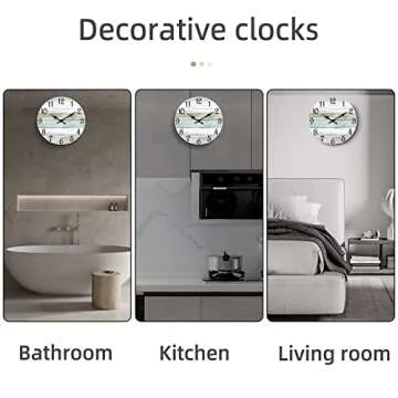 CHYLIN 14" Silent Rustic Wall Clock for Home & Office