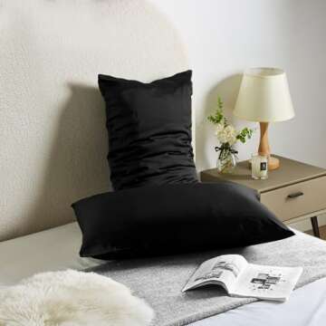 Silk Pillow Cases for Hair and Skin Mulberry Silk Pillow Cases Soft Breathable Both Sided Natural Si...