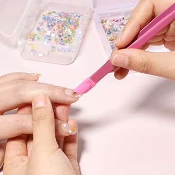 NUOMI Nail Tweezers with Silicone Pressing Head Set