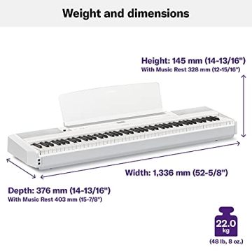 Yamaha P515 88-Key Weighted Action Digital Piano White