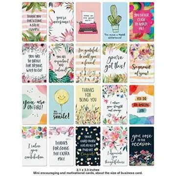 Dessie Motivational Cards - 63 Unique Inspirational Cards. Business Card Sized Encouragement Cards f...