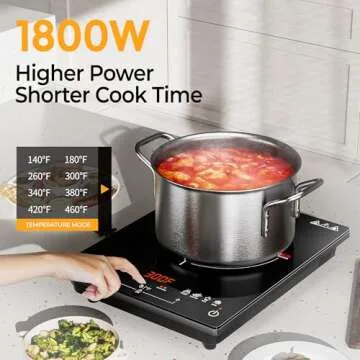 RoneKit 1800W Portable Induction Cooktop - Compact & Efficient
