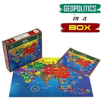 Asia Map Puzzle – Map of Asia – Jigsaw Puzzle-Educational History – 100 Piece Puzzles –The Inevitable Continent – Geography Puzzle – China | India | Russia | Japan | Philippines | Thailand