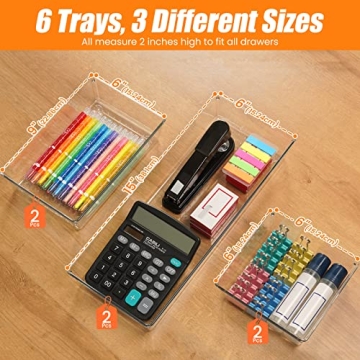 Curisia Clear Drawer Organizer Set for Versatile Storage