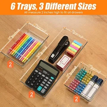 Curisia Clear Drawer Organizer Set for Versatile Storage