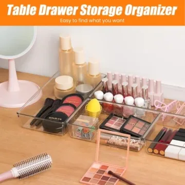 Curisia Clear Drawer Organizer Set for Versatile Storage