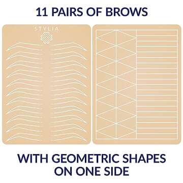 Microblading Supplies Inkless Double Sided Practice Skin For Eyebrow Tattoos: Permanent Makeup Silicone Skins To Practice Brow Micro-Blading And Needling, Fake Skin Sheets (12 Ombre)