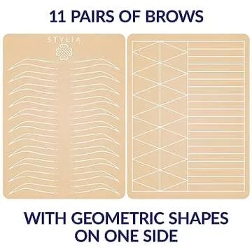 Microblading Supplies Inkless Double Sided Practice Skin For Eyebrow Tattoos: Permanent Makeup Silicone Skins To Practice Brow Micro-Blading And Needling, Fake Skin Sheets (12 Ombre)