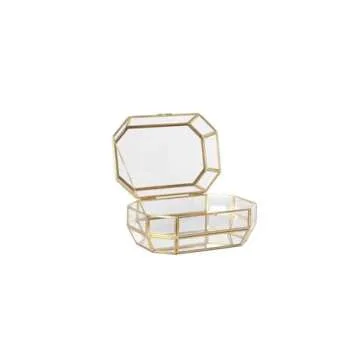 Alice Lane Bijou Glass Box Home Collection - Gold Display