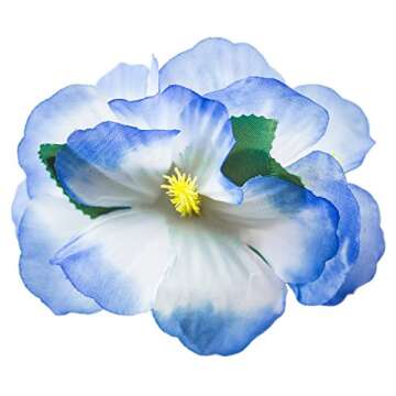 Super Z Outlet Hula Girl Hibiscus Color Assorted Flower Island Theme Hair Clips Event Decoration Sup...