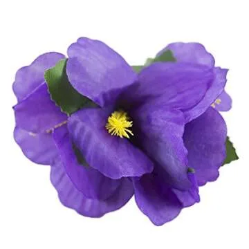 Super Z Outlet Hula Girl Hibiscus Color Assorted Flower Island Theme Hair Clips Event Decoration Supplies (12 Pack)