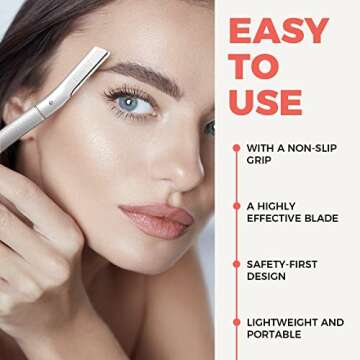 ZOMCHI Eyebrow Razor - Facial Shaver with 6 Blades for Smooth Skin