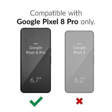Crave Glass Screen Protector for Google Pixel 8 Pro [2-Pack] HD Tempered Glass