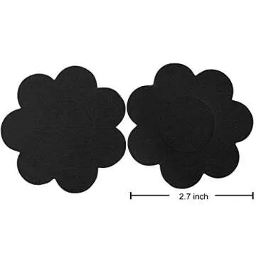 Goldfarm Nipple Breast Covers - 10 Pairs (Black) of Disposable Adhesive Pasties
