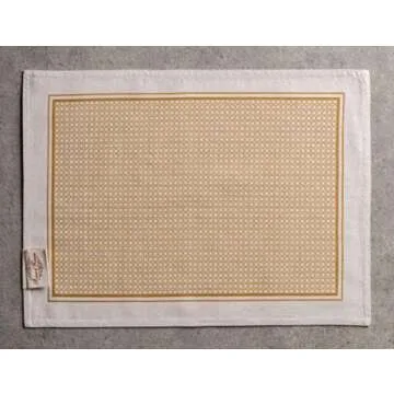 Maison d' Hermine Placemat 100% Cotton Decorative Placemats Washable Cloth Placemats, Home, Wedding, Restaurant, Party & Camping, Potiron - Thanksgiving/Christmas (Set of 4)