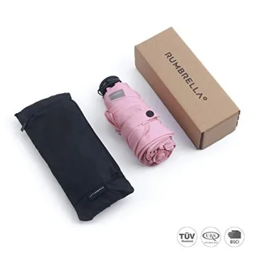 RUMBRELLA Mini Umbrella Compact UV Protection Light Pink