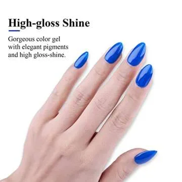 Imtiti Gel Nail Polish, 1 Pcs 0.5 Fl Oz Electric Blue Gel Polish Soak Off LED U V Nail Gel Polish Nail Polish DIY Nail Art Starter Manicure Salon Gel Nail Kit for Women Girls