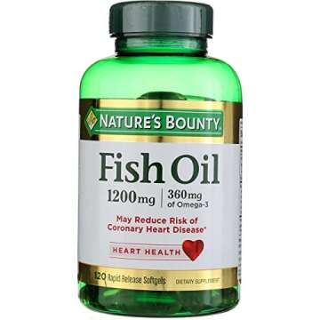 Nature's Bounty Fish Oil Dietary Supplement Omega 3 1200 Mg
