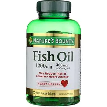 Nature's Bounty Fish Oil Dietary Supplement Omega 3 1200 Mg