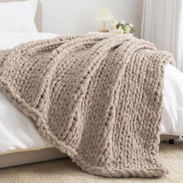Carriediosa Chunky Knit Throw Blanket Cozy Comfort