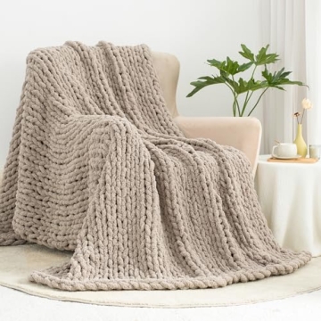 Carriediosa Chunky Knit Throw Blanket Cozy Comfort