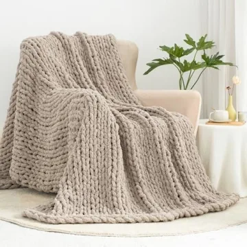 Carriediosa Chunky Knit Throw Blanket Cozy Comfort