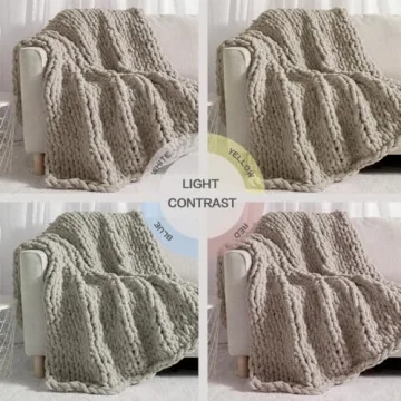 Carriediosa Chunky Knit Throw Blanket Cozy Comfort