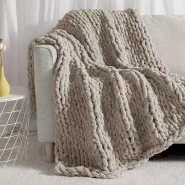 Carriediosa Chunky Knit Throw Blanket Cozy Comfort