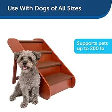 PetSafe CozyUp Folding Wood Pet Steps  - Stylish & Durable