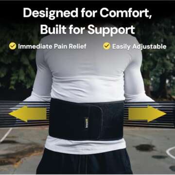 BraceUP Back Brace for Lower Back Pain Relief 35-43 in