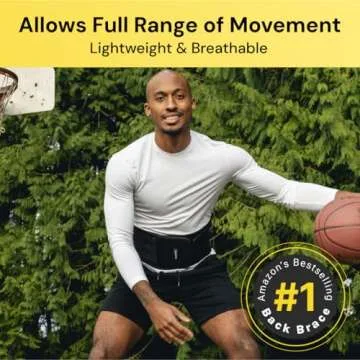 BraceUP Back Brace for Lower Back Pain Relief 35-43 in