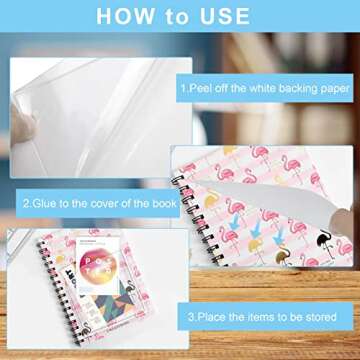 Aphrordity 6 Pcs Adhesive Pockets for Planners, 6 X 6 Inch Happy Planner Inserts Clear Adhesive Pockets for Happy Planner Cover for Home Office School