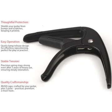 Quality Guitar Capo Set for Acoustic and Electric Guitars