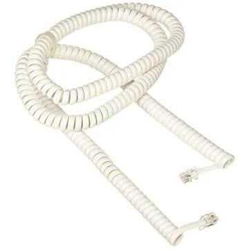 RCA 25 Feet Handset Coil Cord, White - Your Ultimate Landline Companion