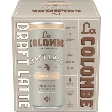 La Colombe Vanilla Draft Latte with Oatmilk - 9 Fl. Oz. 4 Pack - 100% Arabica Brazilian Cold Brew Co...