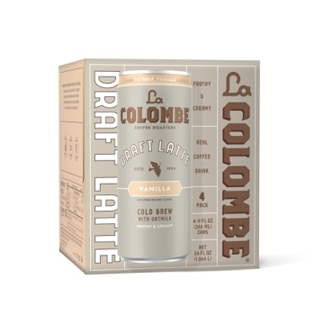 La Colombe Vanilla Draft Latte Oatmilk - 9 Fl Oz 4 Pack