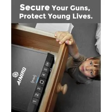 AINIRO Biometric Gun Safe - Quick Access Firearm Storage