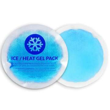EverOne Round Reusable Gel Ice Pack with Cloth Backing for Hot & Cold Therapeutic Use, First Aid, In...