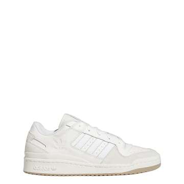 adidas Originals Men's Forum Low Classic Sneaker, Chalk White/Cloud White/White, 9