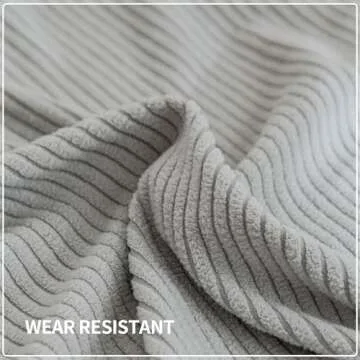 QIANMEW Couch Cushion Covers - Soft & Washable