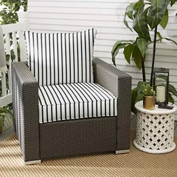 Sorra Home Sunbrella Deep Seating Cushion Set - Lido Indigo