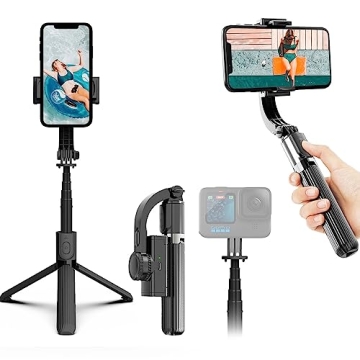 Gimbal Stabilizer for Smartphone,Selfie Stick Tripod with Remote Control Auto Balance 360° Rotation...