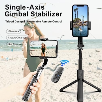 Fisherfans Gimbal Stabilizer for Smartphones - 360° Rotation