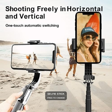 Fisherfans Gimbal Stabilizer for Smartphones - 360° Rotation