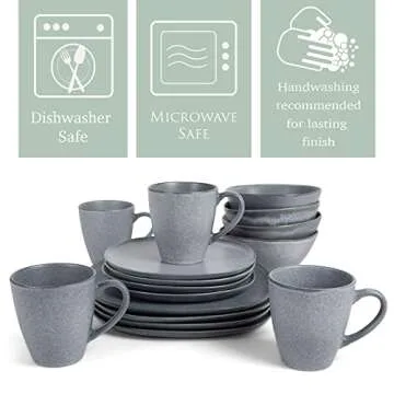 16-Piece Modern Luxury Dinnerware Set for Chic Dining