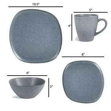 16-Piece Modern Luxury Dinnerware Set for Chic Dining