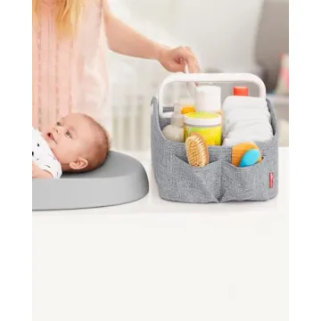 Skip Hop Diaper Caddy Organizer with Night Light - Heather Grey