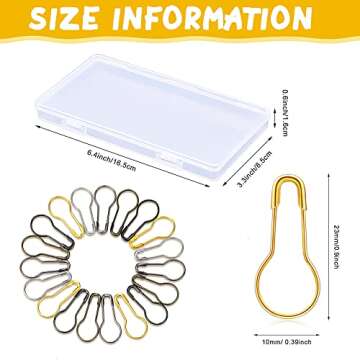 500 Metal Gourd Safety Bulb Pins for DIY Crafts