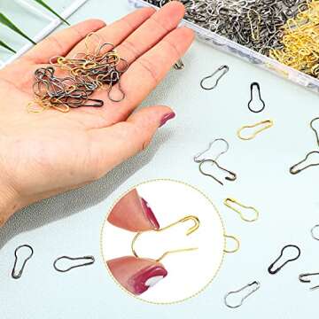 500 Metal Gourd Safety Bulb Pins for DIY Crafts